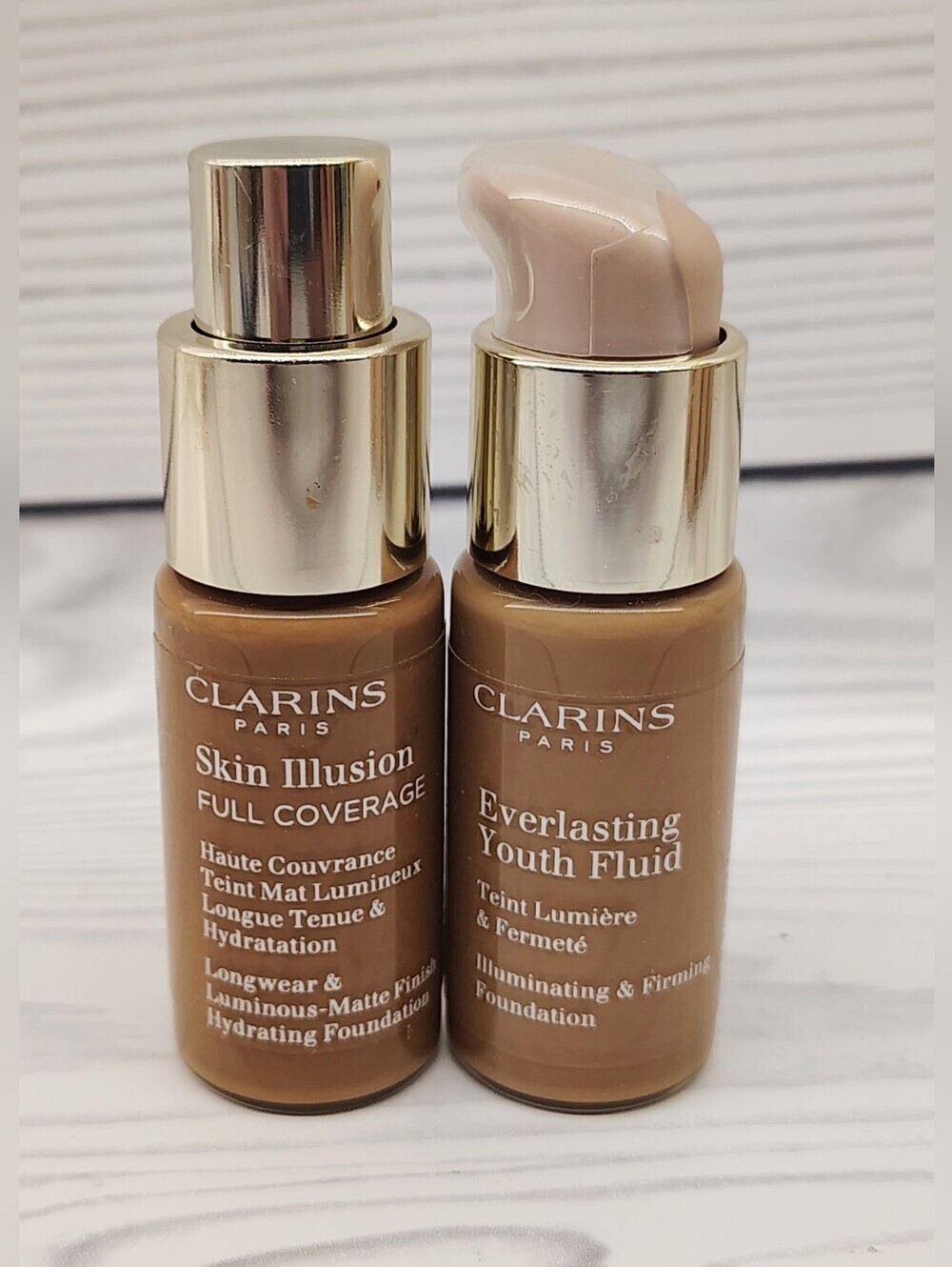 Clarins Everlasting Youth Fluid & Skin Illusion Full Coverage Foundation Makeup